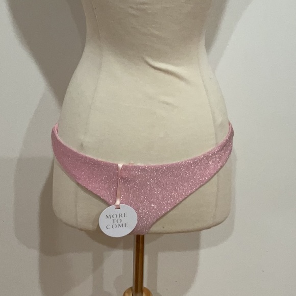 More to Come Valentina Bikini Bottom in Pink Metallic, Size: M - Picture 7 of 8